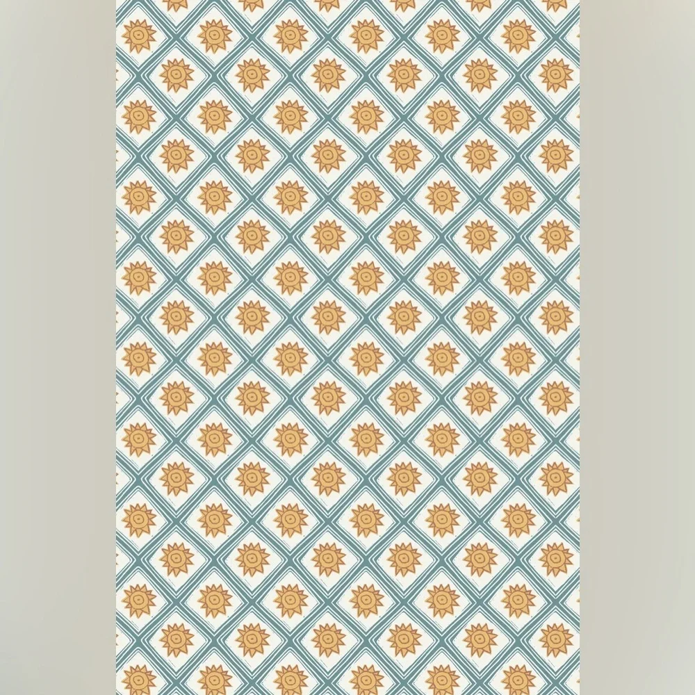 Anthropologie Annika Reed Studios Solstice Sun Solar Wallpaper NWT